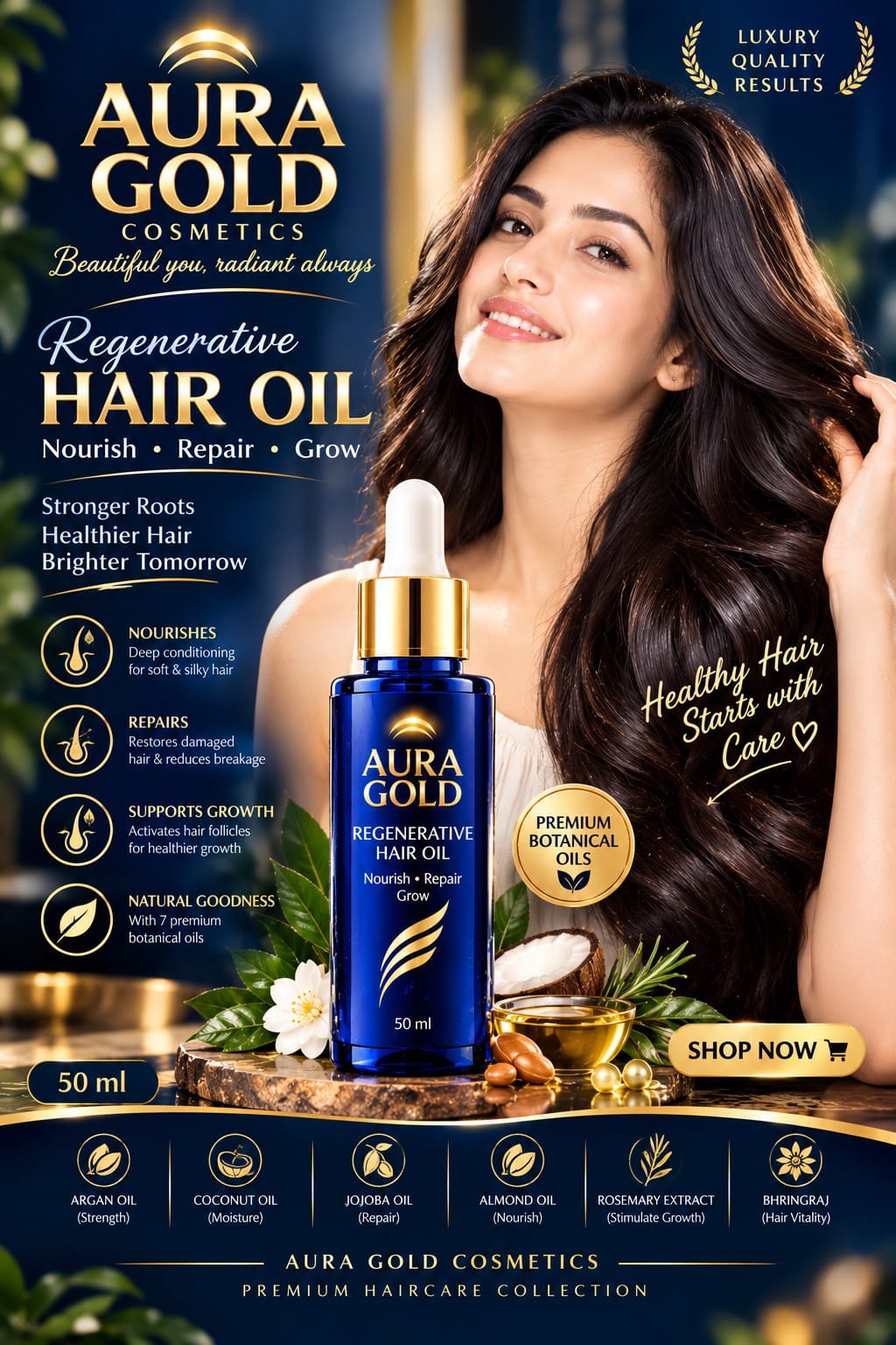 Regenerative Hair Oil — Aura Gold Cosmetics